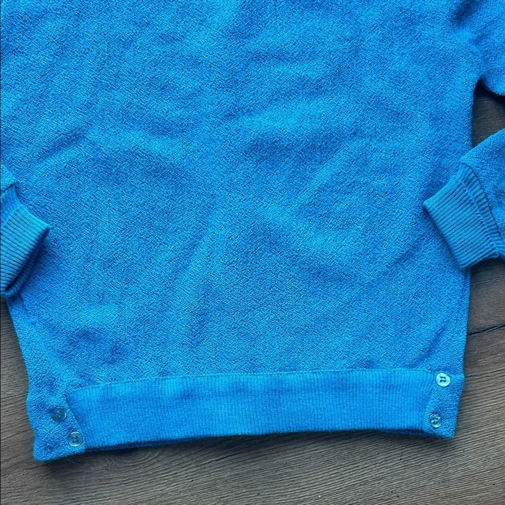 Pebble Beach Alpaca Vintage Men's Blue V-Neck Sweater ! Medium